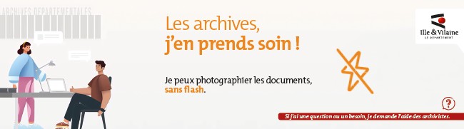 Visuel d'un marque-page pour des photographies sans flash des archives