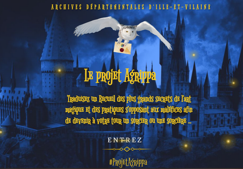 Page d'accueil de la présentation du projet Agrippa