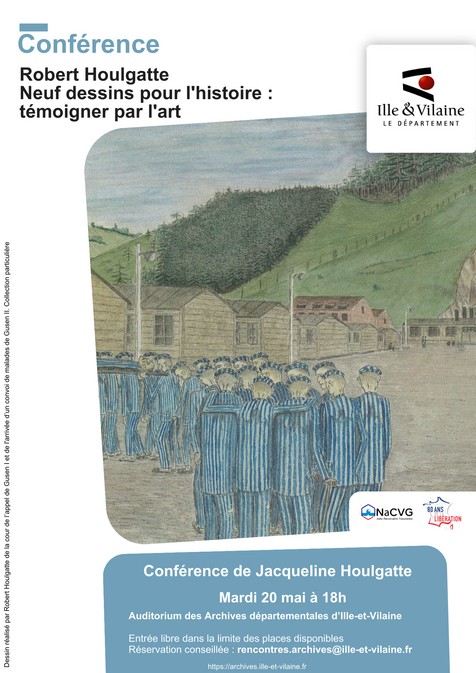 Affiche de la conférence sur les dessins de Robert Houlgatte