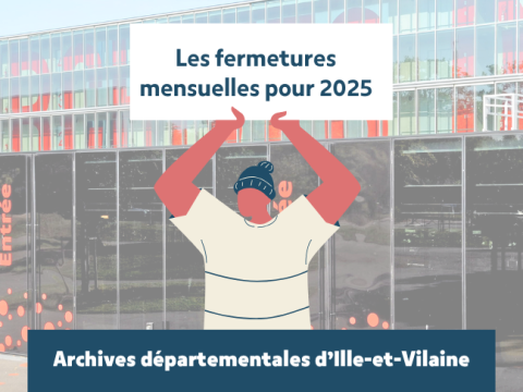 visuel annonçant les dates de fermeture pour 2025