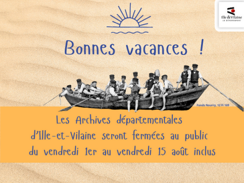 Visuel annoncant la fermeture estivale